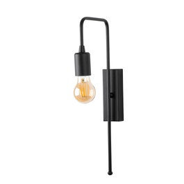 Opviq Lámpara de pared negra moderna de metal